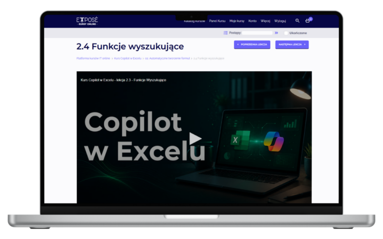 Kurs Copilot w Excelu - ekran